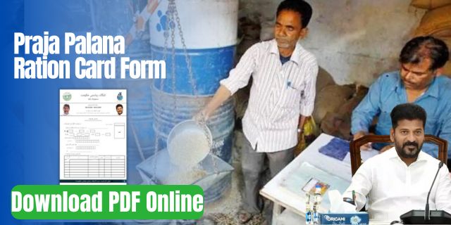 Praja Palana Ration Card Form