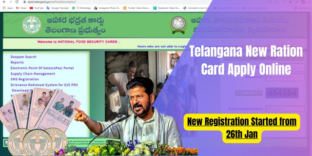 Telangana New Ration Card Apply Online