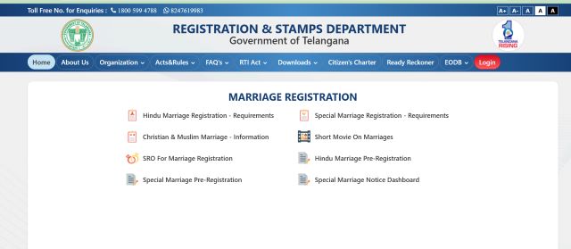 Telangana Marriage Registration